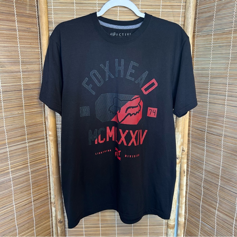 Men’s Fox Size Medium Black and Red Shirt